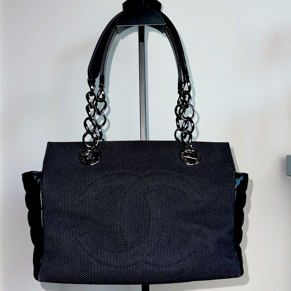 🔥Authentic Chanel lambskin chocolate bar, canvas small tote bag